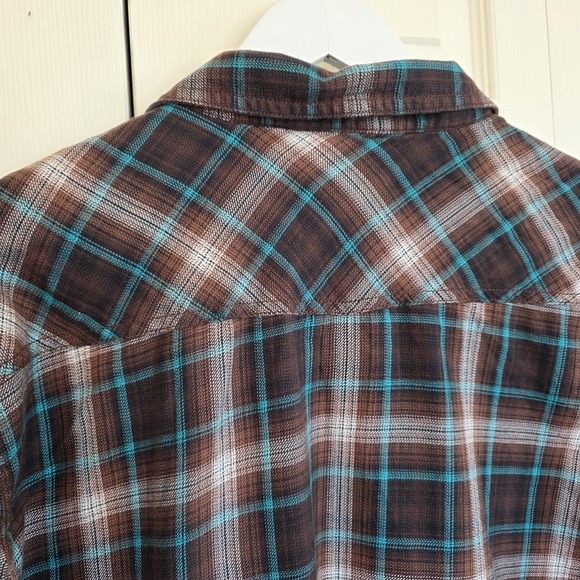 Ariat Retro Fit Harrisburg Pearl Snap Plaid Western Shirt Men XXL Cotton Flannel - Picture 6 of 7